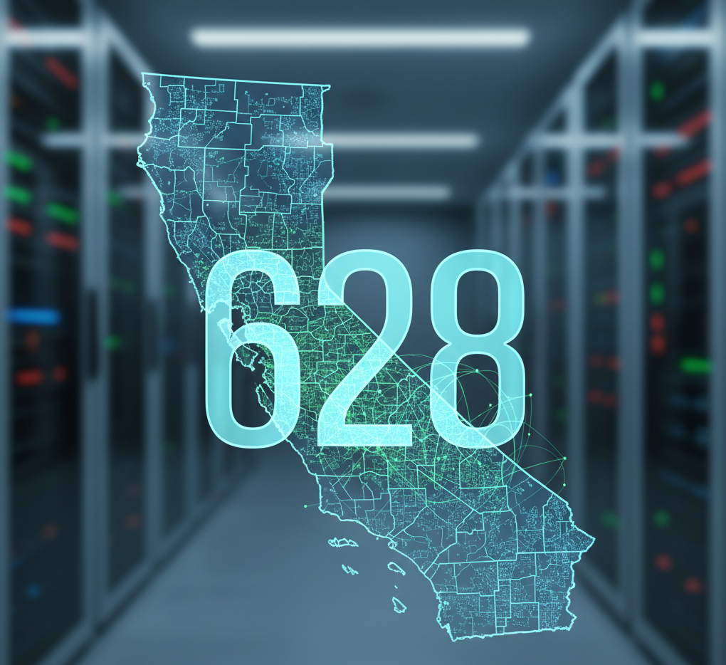 where is area code 628