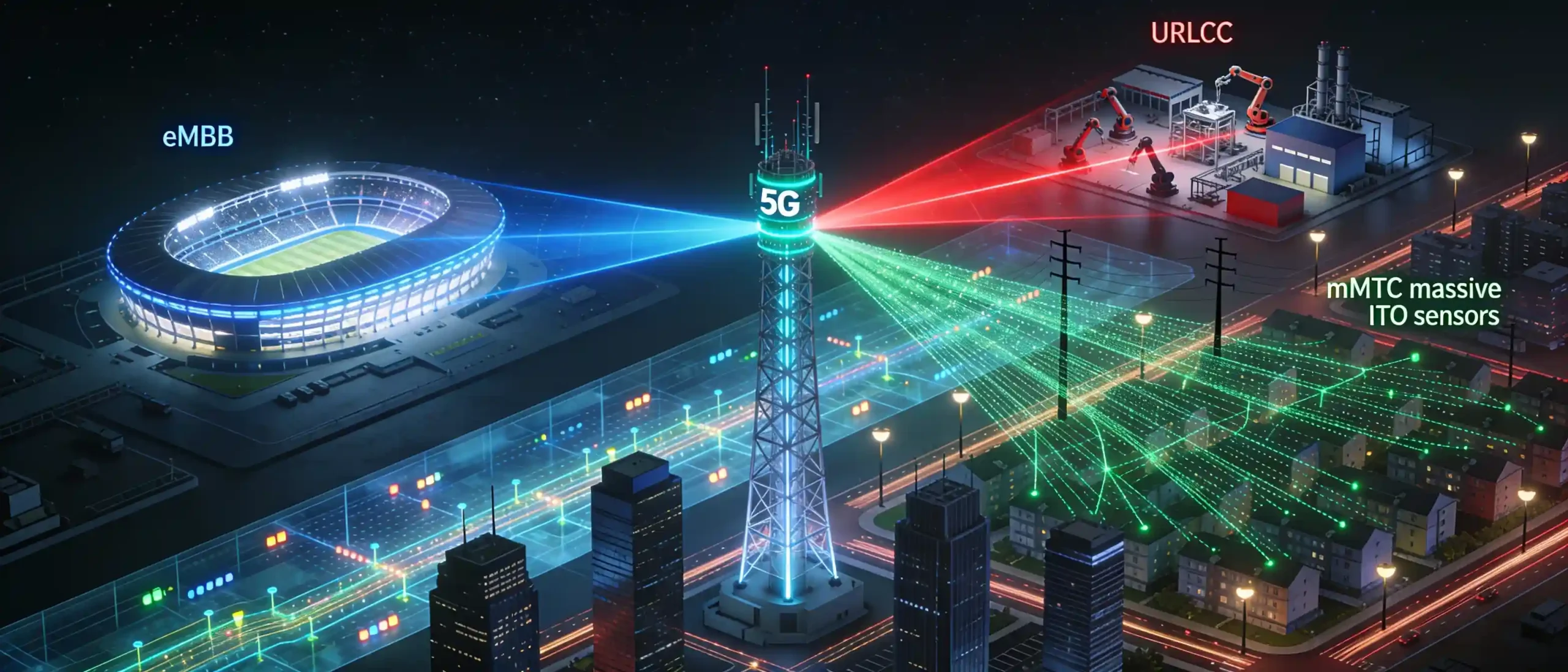 Comprehensive technical guide to 5G Network Slicing Architecture and service categories like eMBB, URLLC, and mMTC