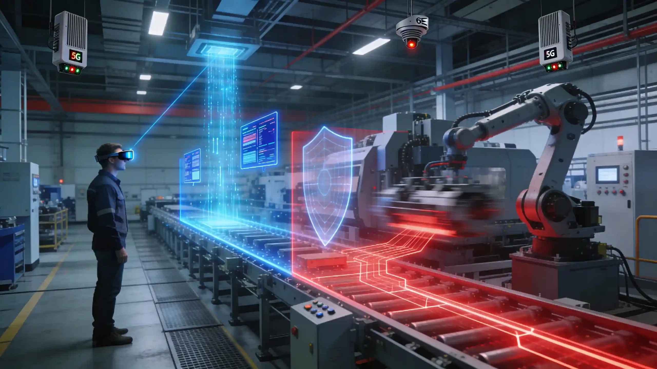 Industrial smart factory implementation of 5G Network Slicing Architecture for secure private networks