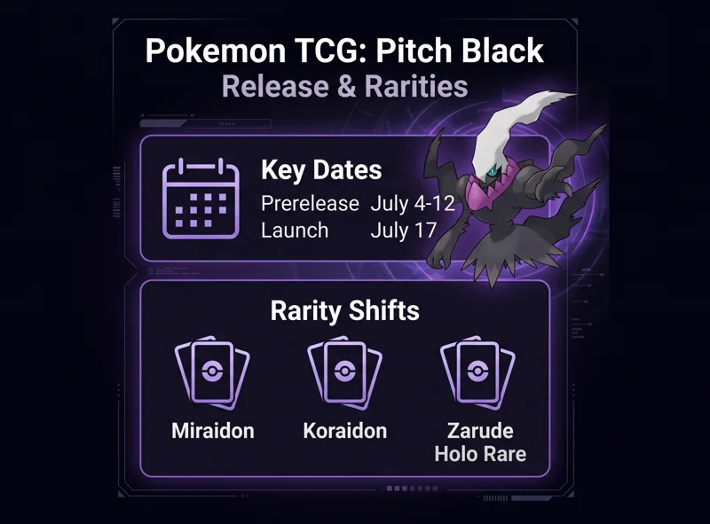 Pokemon TCG Pitch Black Full Guide: Mega Darkrai ex Set List, Exclusive Promos, and Release Details! - تفاصيل إضافية