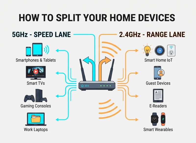 Stop Making This Wi-Fi Mistake: 4 Devices You MUST Connect to 5GHz (And 4 to Keep on 2.4GHz) - تفاصيل إضافية