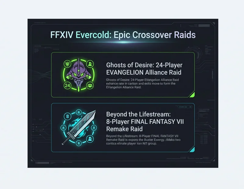 FFXIV Evercold Revealed: New Bastion Tank Job, Evangelion Raid & FF7 Crossover Explained! - تفاصيل إضافية