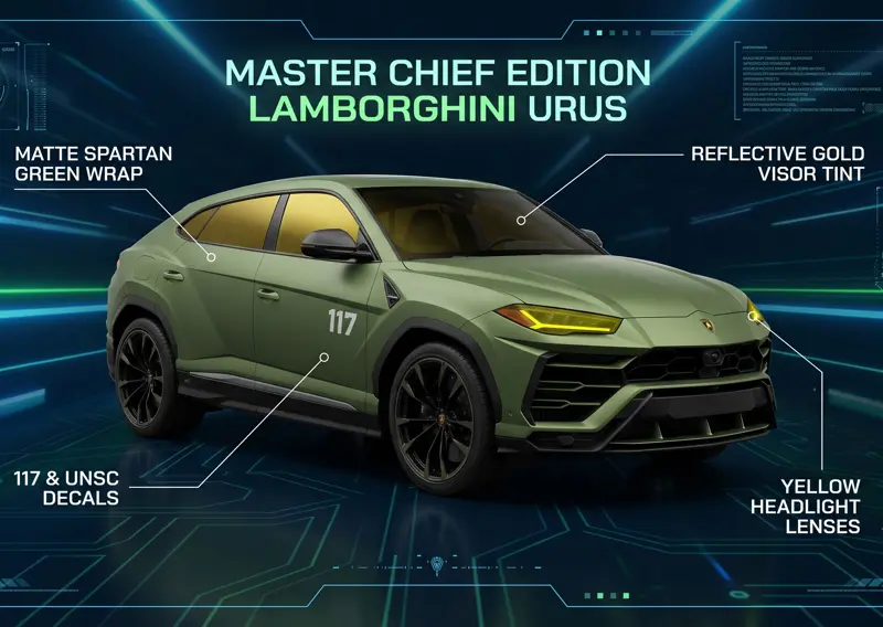 Lamborghini Just Built a Real-Life Master Chief Urus (And You Can Drive It in Forza Horizon 6!) - تفاصيل إضافية