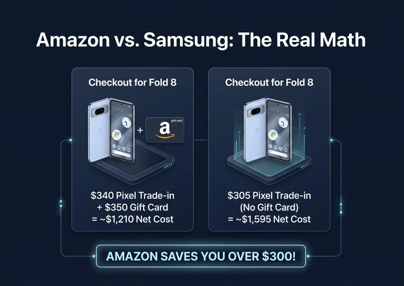Don't Buy the Galaxy Z Fold 8 From Samsung: Amazon's Pre-Order Deal Gives You $600 Off Plus a Free $350 Gift Card! - تفاصيل إضافية