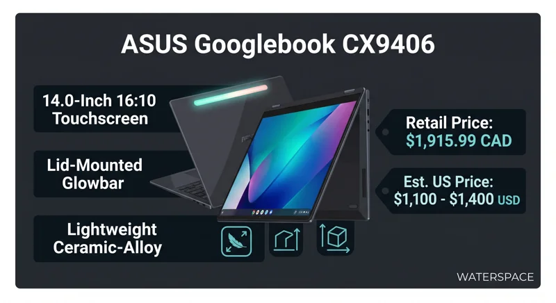 Leaked and Affordable: ASUS Googlebook CX9406 Surfaces with Core Ultra 5, 16GB RAM, and First Retail Pricing! - تفاصيل إضافية