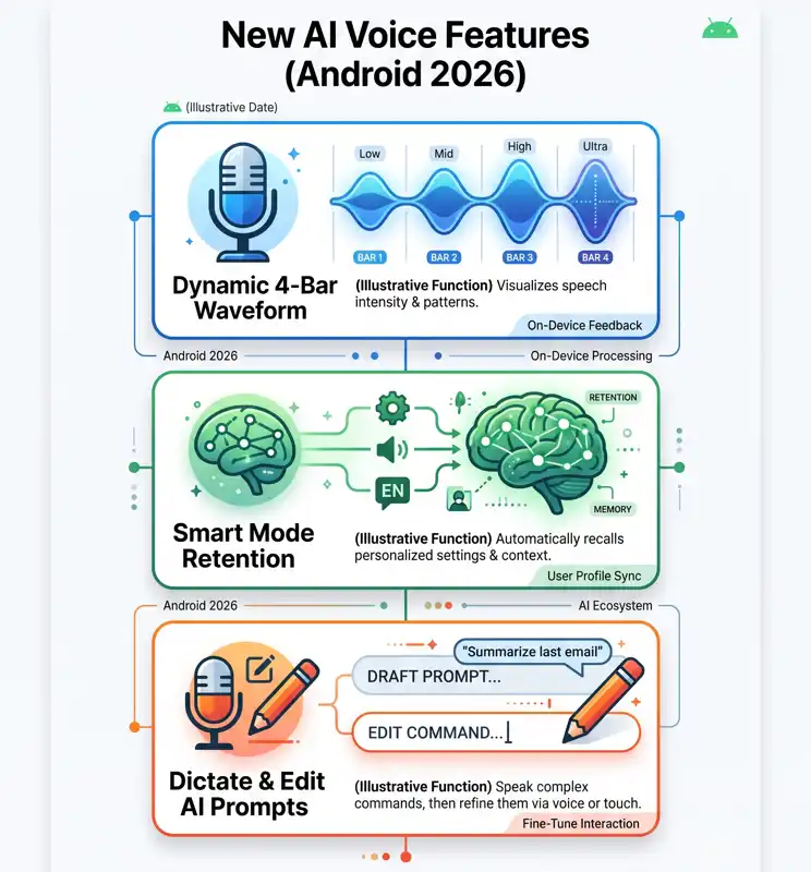 Google Voice Search Overhaul Merges AI Mode, Live Search, and Song Lookup on Android - تفاصيل إضافية