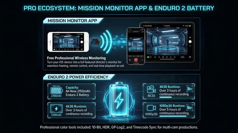 Tiny But Mighty: GoPro Unleashes the 8K MISSION 1 PRO ILS Cinema Camera & New Monitor App! - تفاصيل إضافية