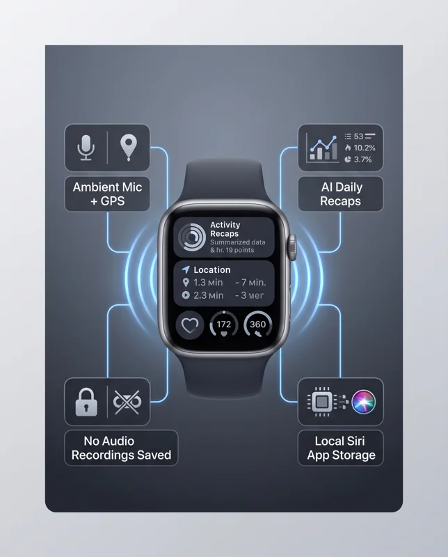 Leaked: Apple Watch Series 12 Uses Mic & Sensors for 'AI Daily Recaps' – Should You Worry?