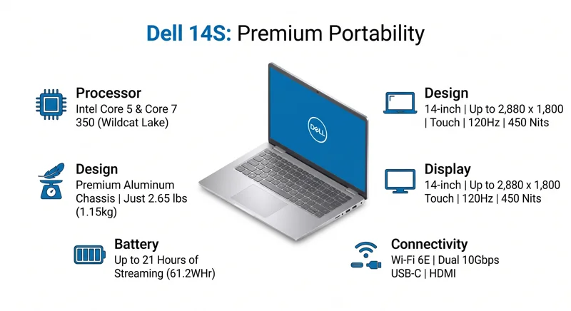 Dell's New 14S Laptop with Intel Wildcat Lake: The Ultimate MacBook Neo Killer? - تفاصيل إضافية