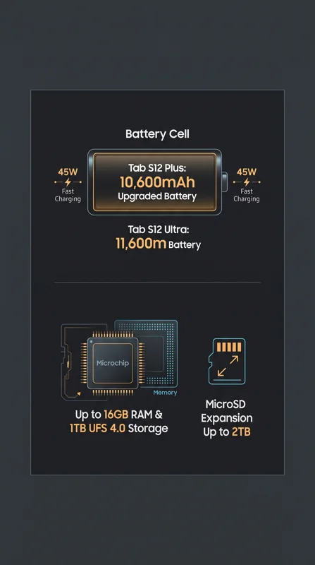 Massive Samsung Galaxy Tab S12 Leak: Huge Battery Upgrades, 16GB RAM, and Dimensity 9500 Specs Revealed! - تفاصيل إضافية