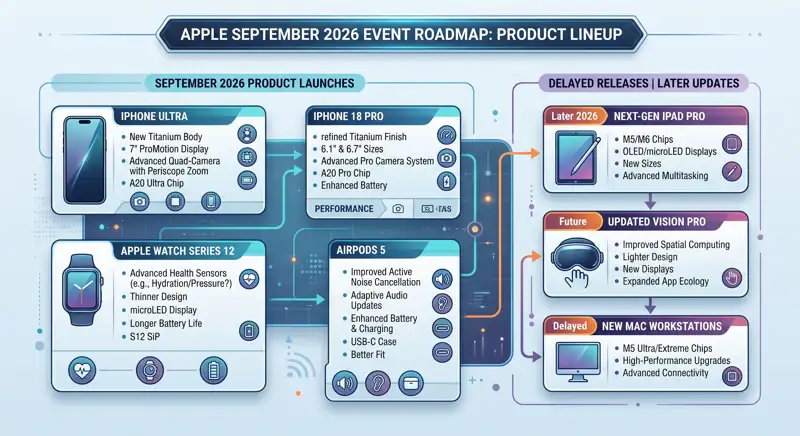 Apple September 2026 What to Expect: The $2,000 Foldable iPhone Ultra, iPhone 18 Pro, and Historic Leadership Shift - تفاصيل إضافية